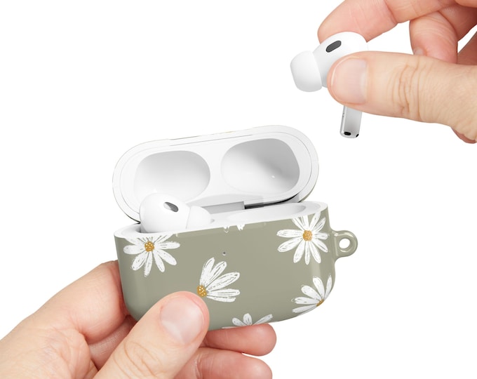 Daisy Floral AirPod Case: Polycarbonate Protective Tech Cover