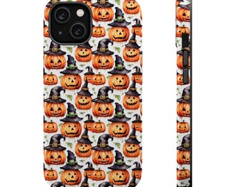 Halloween Witches iPhone Case Witchy Pumpkin Design for iPhone 13 14 15 16 Fall Aesthetic MagSafe Compatible Spooky Gift