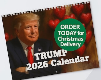 Funny Trump 2026 Wall Calendar Christmas Gift Trump 2026 Calendar Funny Calendar Gift for Mega fan  8.5 x 11