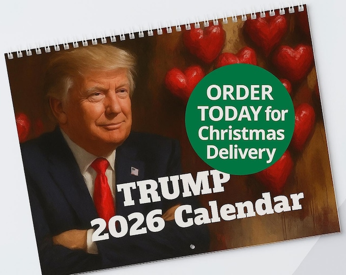 Funny Trump 2026 Wall Calendar Christmas Gift Trump 2026 Calendar Funny Calendar Gift for Mega fan  8.5 x 11