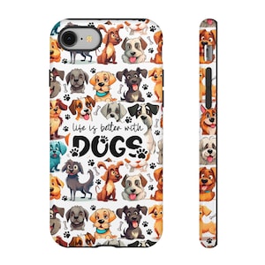Dog phone case Cover for iPhone 16 15 Pro Max, 14 Plus, 13, 12, 11, XR, XS & Samsung, Pixel -Tough Case