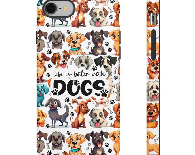 Dog phone case Cover for iPhone 16 15 Pro Max, 14 Plus, 13, 12, 11, XR, XS & Samsung, Pixel -Tough Case