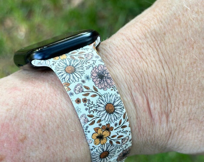 Fall watch band for apple watch fall floral flowers iwatch  20 22 38 40 41 42 44 45 49mm