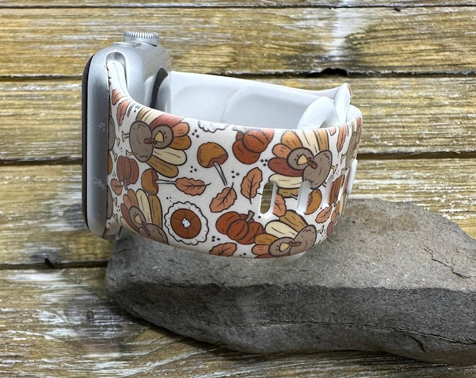Thanksgiving fall watch band for apple watch samsung watch thanksgiving turkey  38 40 41 42 44 45 49mm hello fall autumn gift