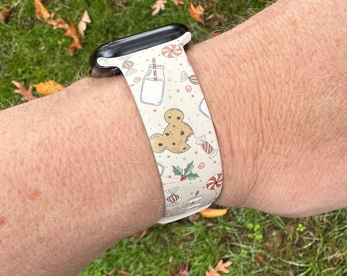 Christmas mouse cookies watch band for apple watch samsung strap women's watch band 20mm 22mm 38mm 40mm 41mm 42mm 44mm 45mm 49mm