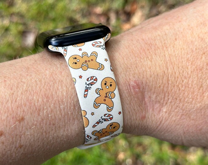 Christmas watch band for apple watch band samsung fitbit watch ninja cookies 20/22 38/40/41mm, 42/44/45/49mm