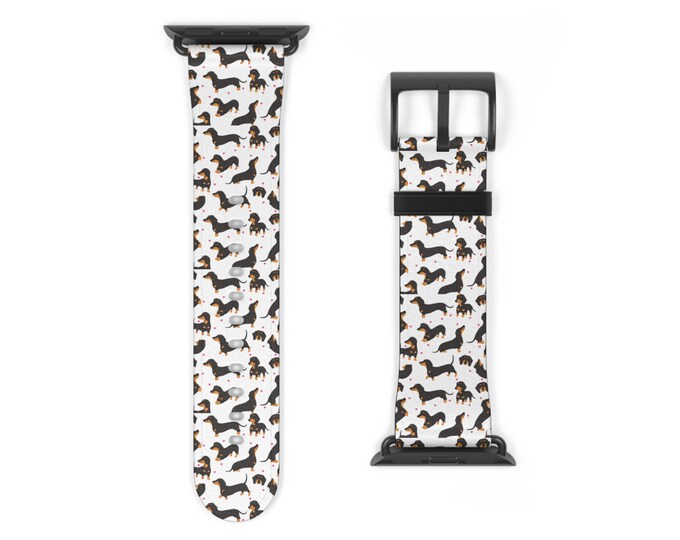 Dachshund Weiner Dog Watch Band for Apple - Size 38 40 41 42 44 45 49 Ultra SE, Dog Lover Gift, Cute Pet Accessories