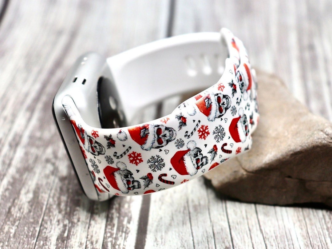 Christmas Watch Band for Apple Watch Samsung Santa Skulls Silicone 38mm