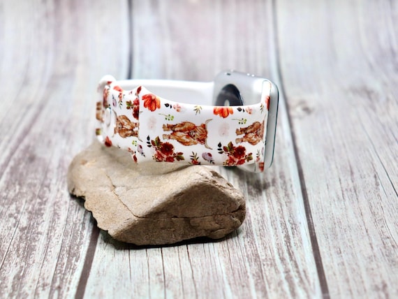 Highland cow Floral Apple watch band Cute Women's Watch Band iwatch strap 40mm 41mm 42mm 44mm 45mm 49mm gifts for her gift