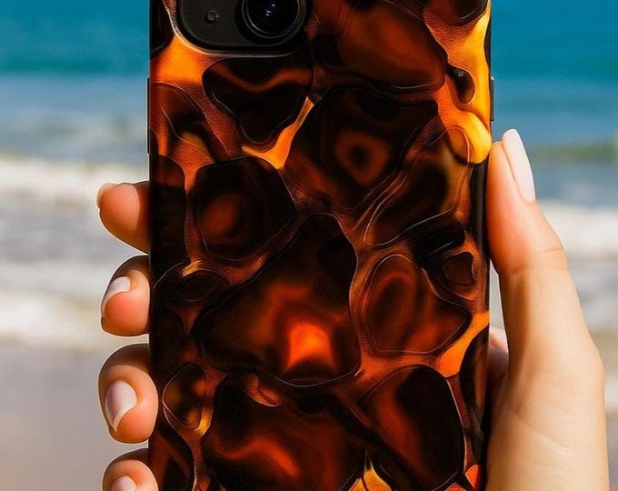 Tortoise Shell Phone Case MagSafe iPhone 14 Pro Max Case, Gift For Her, Tough Shell Cover, 13 Pro Max, 16, 15, 14 Pro Summer Phone Case