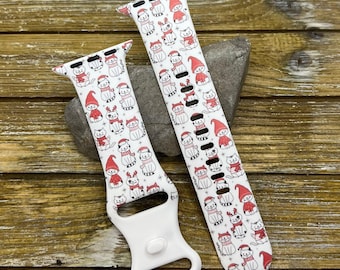 Christmas cats watch band for apple watch  38mm 40mm 41mm 42mm 44mm 45mm spooky band gift
