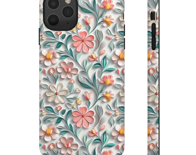 Bohemian Spring Floral Phone Case: 3D Flower Design