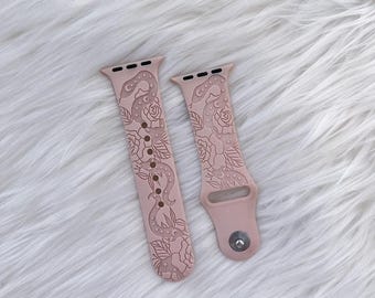 Mystical celestial snake silicone band laser engraved, apple watch compatible 38/40/41mm, 42/44/45mm, series 1,2,3,4,5,6,7,8,9,se,se2 gift