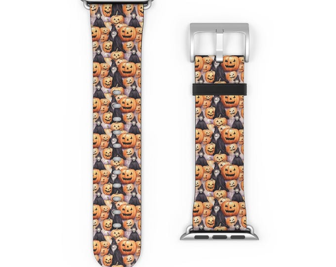 Halloween Witches Apple Watch Band: Faux Leather Fall Accessory