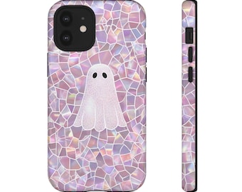Cute Ghost Phone Case Faux Stained Glass Halloween Phone Case Cute Ghosty Lovers Gift for iPhone Magsafe case