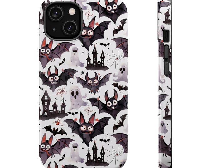 Spooky Ghost MagSafe Phone Case: Gothic Halloween iPhone 16 15 14