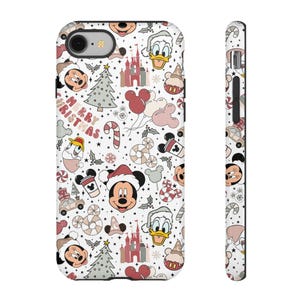 Christmas Mouse Phone Case Cover fit for iPhone 16 15 Pro Max, 14 Plus, 13, 12, 11, XR, XS & Samsung S23, S22, A54, A53, Pixel 8, 7