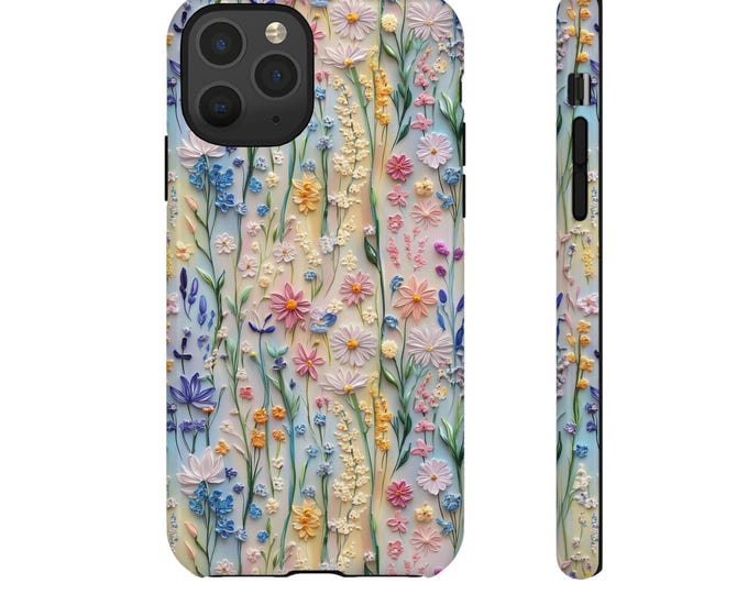 Wild Flower Cute  Summer Phone Case  iPhone 16–13 Case – Cute Aesthetic Flower Phone Case for Samsung S25–S22, Gift for Her