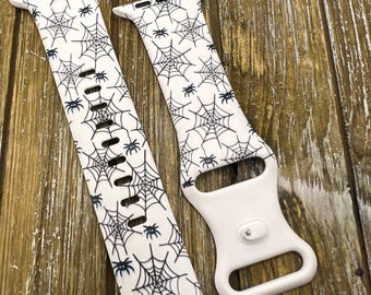 Halloween watch band for apple spider web tpu silicone 38mm 40mm 41mm 42mm 44mm 45mm printed spooky pumpkin  costume accessories spooky band