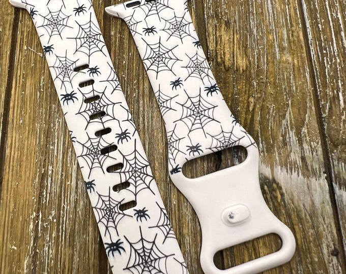 Halloween watch band for apple spider web tpu silicone 38mm 40mm 41mm 42mm 44mm 45mm printed spooky pumpkin  costume accessories spooky band
