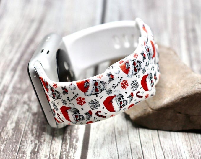 Christmas watch band for apple watch samsung santa skulls silicone 38mm 40mm 41mm 42mm 44mm 45mm gift