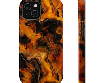 Marble Tortoise Shell iPhone Case: MagSafe Compatible, Boho Style