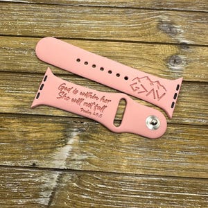 Engraved watch band for apple watch christian god is greater watch band | bible verse sayings 38mm 40mm 41mm 42mm 44mm 45mm 49mm gift