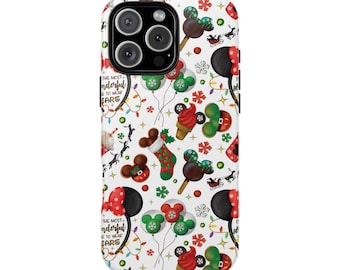 Christmas Mouse Phone Case Cover fit for iPhone 17 16 15 Pro Max, 14 Plus, 13 & Samsung S25 S24 S23, S22, Pixel 9, 8, 7
