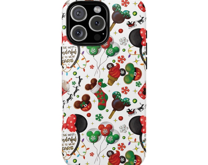 Christmas Mouse Phone Case Cover fit for iPhone 17 16 15 Pro Max, 14 Plus, 13 & Samsung S25 S24 S23, S22, Pixel 9, 8, 7