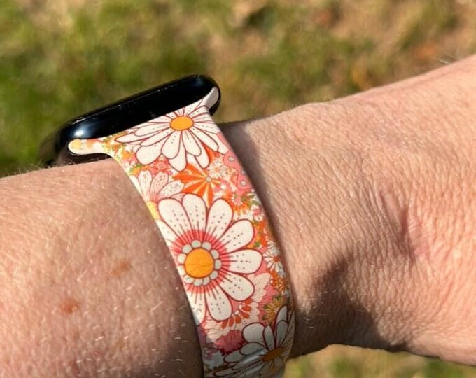 Retro floral watch band for apple watch iwatch strsap samsung band 38/40/41 42/44/45/49 ultra strap women