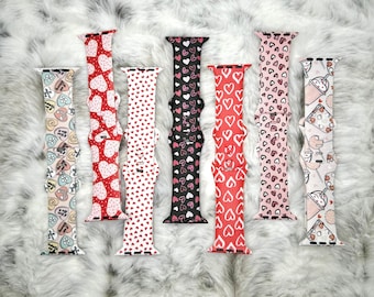 Love and hearts watch bands for apple watch samsung fitbit 20mm 22mm 38mm 40mm 41mm 42mm 44mm 45mm 49mm gifts for her