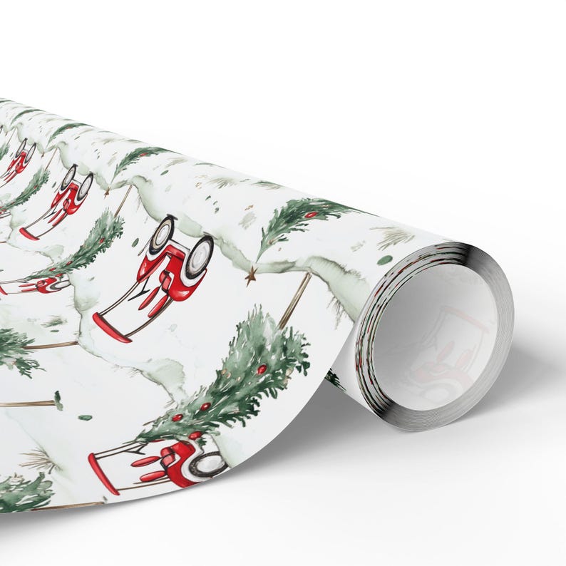Golf Gift Wrapping Paper Roll, Christmas Gift Wrap for Him, Glossy Golf Cart Gift Wrap - Holiday Golf Gift Wrap, Golf Themed Wrapping Paper, image 2
