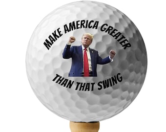 Funny trump golf ball gift | gag gifts for Father's Day | Make that Swing | golf gifts for men | trump gift | Father's Day golf gift