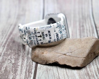 Christian watch band for apple samsung flowers bible verse iwatch strap 40mm 41mm 42mm 44mm 45mm gift