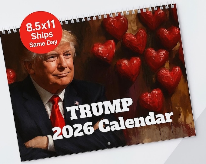 Christmas Gift Trump 2026 Calendar Funny Calendar Gift for Mega fan Gets White Elephant Gift Secret Santa