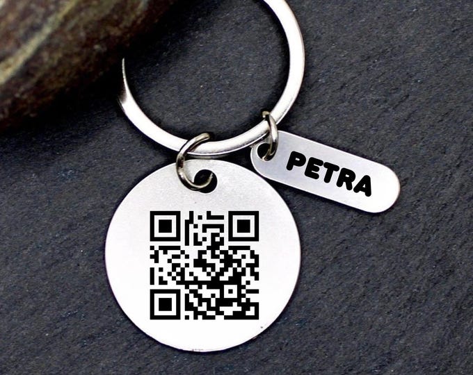 Personalized QR Code Keychain Custom Music Code or URL Keychain Custom Interactive Keychain Custom Mother's Day  Father's Day Gift