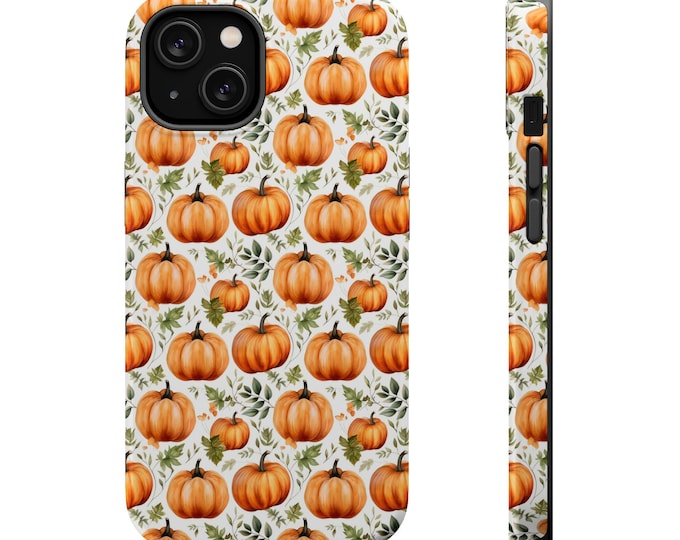 Fall Pumpkin iPhone Case: MagSafe Compatible, Halloween Design