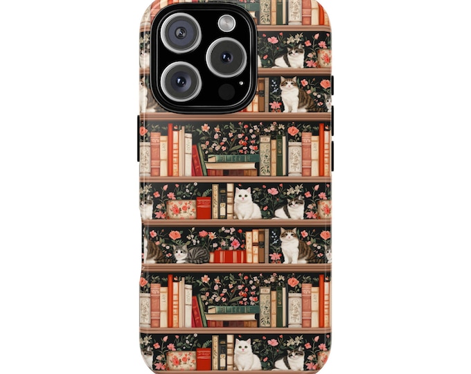 Flower Bookish Phone Case for  iPhone Case 16 15 14 13 12 Pro Plus Samsung S25,24,23 Tough Phone Case Books Bookworm Academia Gift For Her