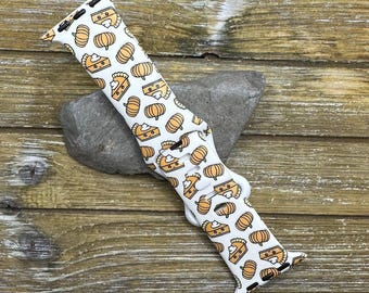 Thanksgiving fall watch band for apple watch thanksgiving pumpkin pie  38 40 41 42 44 45 49mm hello fall autumn gift