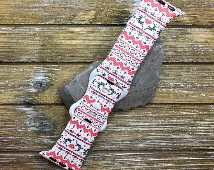 Christmas  watch band apple watch silicone winter  38mm 40mm 41mm 42mm 44mm 45mm gift