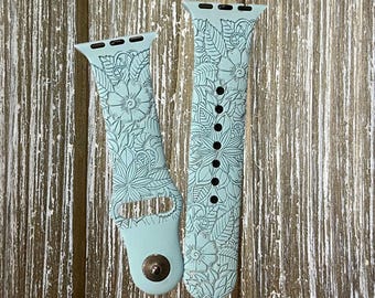 Wildflower Apple Watch Strap | Boho Apple Watch Band | Wildflower Print Gift For Women | Apple Watch Band Replacement All Apple Watch Series