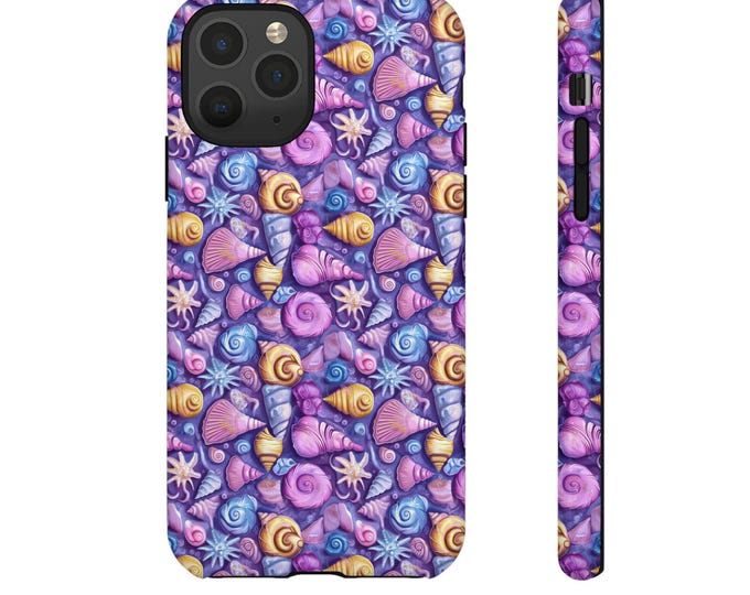 Seashell Pattern Phone Case: 3D Effect, Impact Resistant