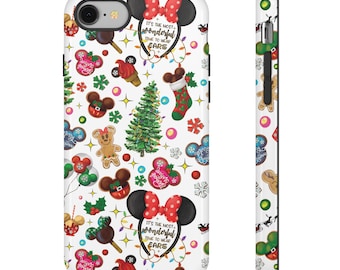Christmas Mouse Phone Case Cover fit for iPhone 15 Pro Max, 14 Plus, 13, 12, 11, XR, XS & Samsung S23, S22, A54, A53, Pixel 8, 7