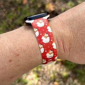Christmas watch band for apple watch samsung  santa#210 silicone 20 22 38 40 41 42 44 45 49mm gift