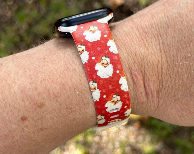 Christmas watch band for apple watch samsung  santa#210 silicone 20 22 38 40 41 42 44 45 49mm gift