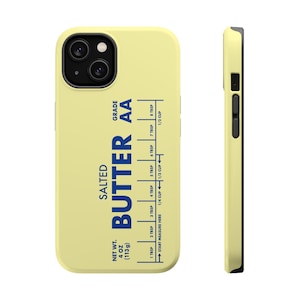 utter Phone Case, Salted Butter Tough Phone Cover, Protective Case for iPhone 16, 15, 14, 13 Funny Friend Gift
