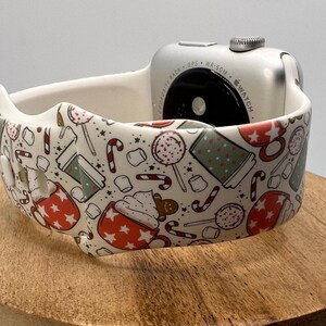 Holiday watch band compatible with apple watch coffee cream  38mm 40mm 41mm 42mm 44mm 45mm gift