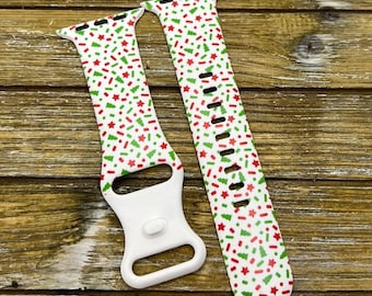 Christmas sprinkles silicone watch band compatible with apple watch  38mm 40mm 41mm 42mm 44mm 45mm spooky band gift