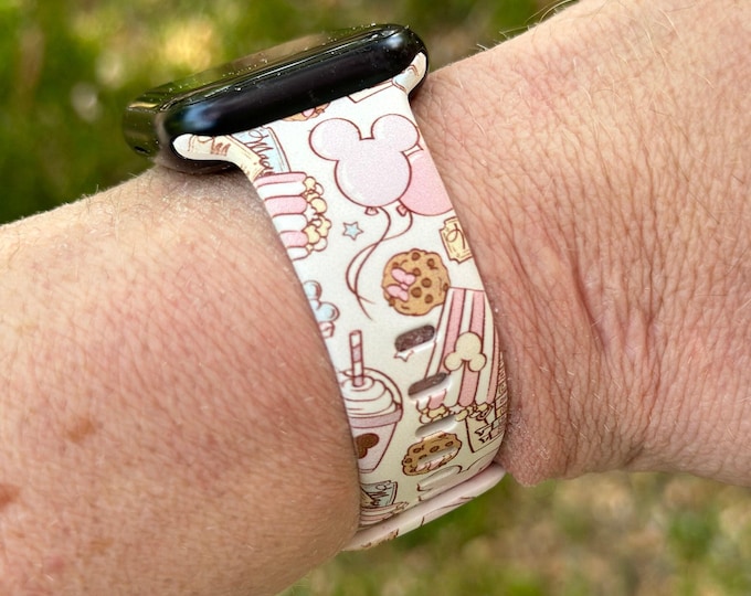 Disney snacks watch band park for apple watch magical mouse   iwatch samsung band silicone 38/40/41 42/44/45/49 strap gift