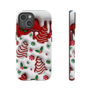 Christmas iPhone case for iPhone 15 14 13 Pro Max 12 11 XR Christmas Gift Case Cover Cookies 3D EFFECT (flat case NOT 3D) Gifts for her